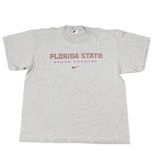 Nike Florida State Seminoles Cross Country Gray T Shirt Men's Size L